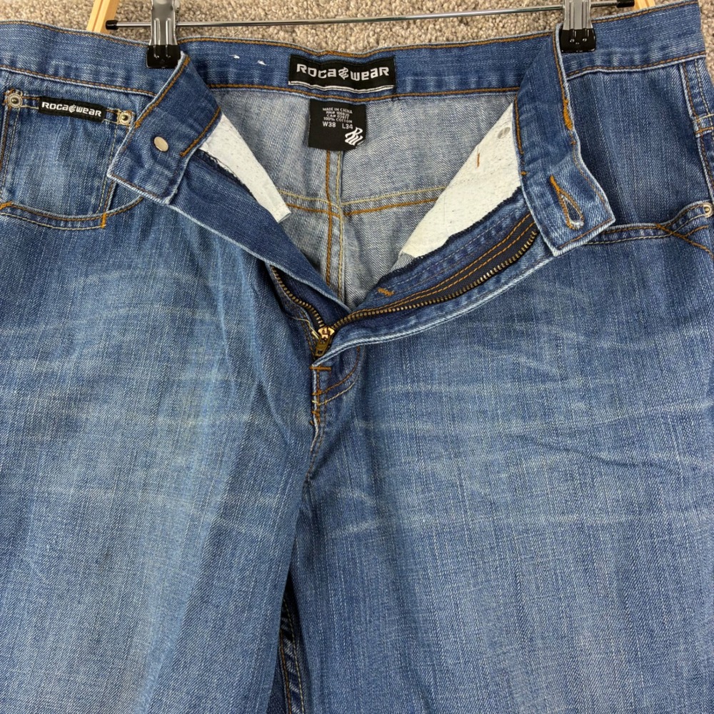 Rocawear Y2K Original‎ Fit Jeans Mens 38x34 Denim Streetwear Y2K Baggy Straight